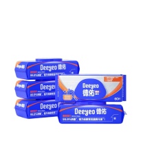 德佑 DEEYEO 厨房湿巾 长200mm 宽250mm 60抽/包 99.9%杀菌强力去除厨房污渍