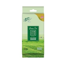 清风 茶臻湿巾 BWAG10/BWAG102 10片/包 60包/箱 单片独立装