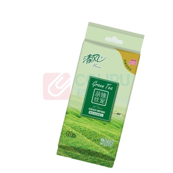 清风 茶臻湿巾 BWAG10/BWAG102 10片/包 60包/箱 单片独立装