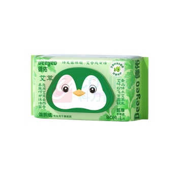 德佑 DEEYEO 艾草湿厕纸 10010648 200mm*140mm 80抽/包 3包/组