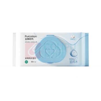 全棉时代 PURCOTTON 纯水湿巾 PPC24700003 178mmx150mm 80片/包 6包/组