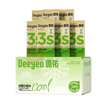 德佑 DEEYEO 冰感小毛巾 7包/组 绿色Pro款
