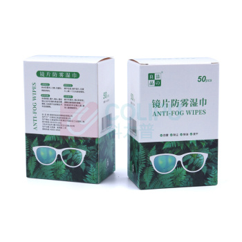 洁之良品 眼镜防雾擦拭湿巾一次性护目镜擦镜纸擦拭眼镜布手机屏幕镜片镜头清洁纸 J45 8x15cm  独立便携装 50片/盒 100盒/箱