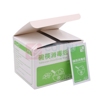 洁之良品 碗筷消毒纸餐具消毒湿巾免水洗即擦即用 12x20cm  独立便携装 100片/盒 36盒/箱