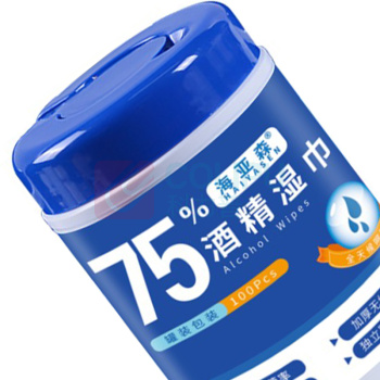 海亚森 HAIYASEN 75%酒精湿巾 TK-7014 140*150mm/140*180mm 100抽/桶 100抽/桶 24桶/箱 新老包装随机发货