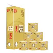 清风 原木金装有芯卷筒纸200克4层加厚卫生纸卷 10卷/提 