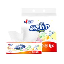 心相印 Mind Act Upon Mind 厨房纸巾 KDT170 双层 70抽/包 3包/提 4提/箱