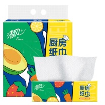 清风 厨房抽纸 76张*3包 一次性吸油纸新老包装随机发货
