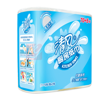 清风 卷筒式厨房纸巾 B808EC/B808EC1 双层 75段/卷 2卷/提 4提/箱