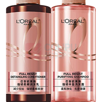 欧莱雅 L'OREAL 洗发水护发素控油无硅油洗护套装 强韧柔顺生姜 洗440ml+护440ml 8瓶/箱