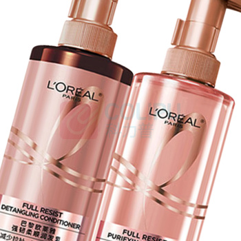 欧莱雅 L'OREAL 洗发水护发素控油无硅油洗护套装 强韧柔顺生姜 洗440ml+护440ml 8瓶/箱