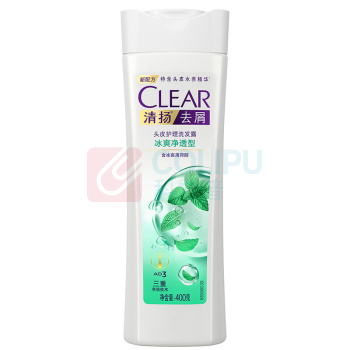 清扬 CLEAR 去屑头皮护理洗发露 冰爽薄荷净透型 400G 12瓶/箱