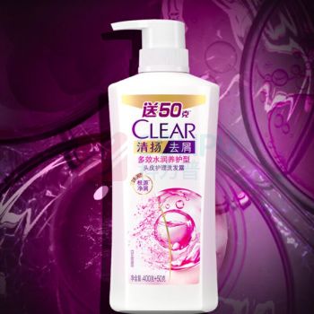 清扬 CLEAR 去屑洗发露多效水润养护型白 450G