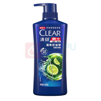 清扬 CLEAR 男士去屑洗发水清爽控油型 青柠薄荷醇蓬松洗头膏500g