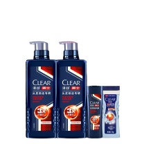清扬 CLEAR 男士专研去屑头皮护理3倍净屑洗发水 洗发水570g*2 570g*2送洗发100g+沐浴露100g