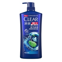 清扬 CLEAR 男士去屑洗发水 活力运动薄荷型 900g/瓶 (蓝瓶)