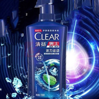 清扬 CLEAR 男士去屑洗发水 活力运动720gx2+ 200g或100g*2瓶随机