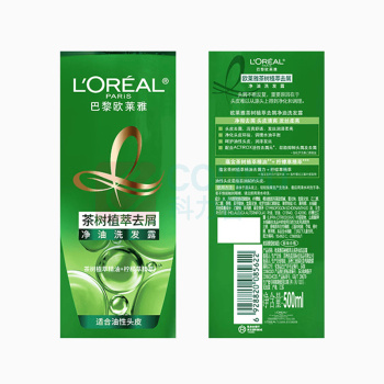 欧莱雅 L'OREAL 洗发水 500ml 茶树植萃控油去屑止痒净油