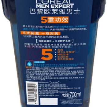 欧莱雅 L'OREAL 洗发露 活泉劲爽 700ml 男士去屑