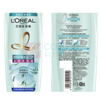 欧莱雅 L'OREAL 透明质酸水润去屑洗发露 400ml/瓶 12瓶/箱