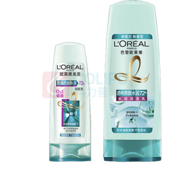 欧莱雅 L'OREAL 透明质酸水润润发乳 400ml/瓶 12瓶/箱