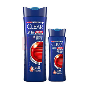 清扬 CLEAR 洗发露 (400G+160G) 男士去屑多效水润养护 清洁防护