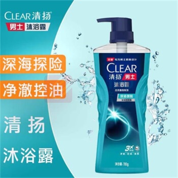 清扬 CLEAR 男士古龙香氛沐浴露 720G 深海探险
