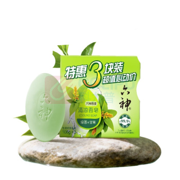六神 绿茶甘草香皂 108g*3块/组