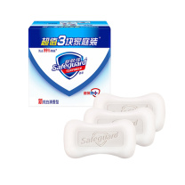 舒肤佳 SAFEGUARD 香皂超值三块装 (纯白清香) 100*3块/组 24组/箱 (新包装115g/块,新老包装交替发货)