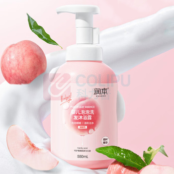 润本 RUNBEN 婴儿泡泡洗发沐浴露 550ml