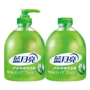 蓝月亮 洗手液两件套 芦荟抑菌 500g/瓶+500g/瓶(瓶装+瓶补) 6套/箱
