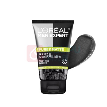 欧莱雅 L'OREAL 洁面膏 男士控油炭爽双效 100ml
