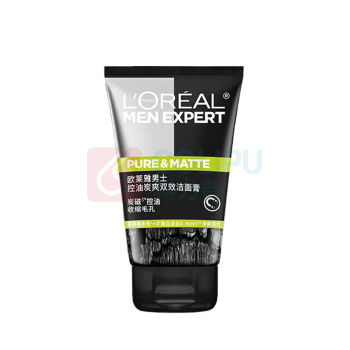 欧莱雅 L'OREAL 洁面膏 男士控油炭爽双效 100ml