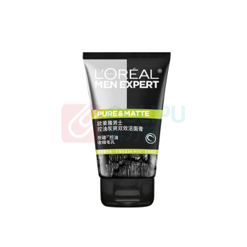 欧莱雅 L'OREAL 洁面膏 男士控油炭爽双效 100ml