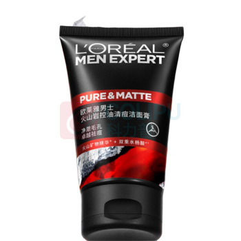 欧莱雅 L'OREAL 洁面膏 男士火山岩控油清痘 100ml