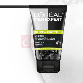 欧莱雅 L'OREAL 洁面膏 控油炭爽双效 100ml