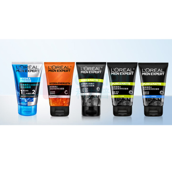 欧莱雅 L'OREAL 男士控油炭爽冰感洁面膏 100ml/瓶