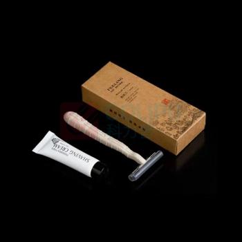 杜克恩 刮脸刀 DKETXD-001 牛皮纸卡盒剃须刀含剃须泡10ml (牛皮纸色)