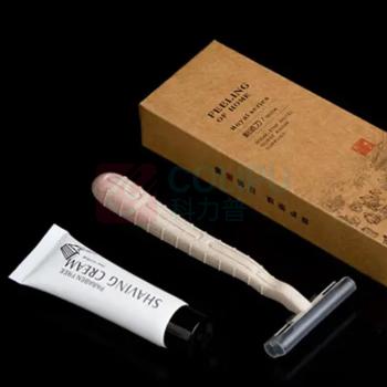 杜克恩 刮脸刀 DKETXD-001 牛皮纸卡盒剃须刀含剃须泡10ml (牛皮纸色)