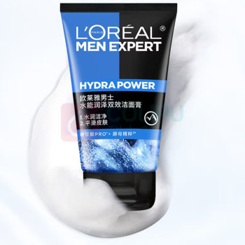 欧莱雅 L'OREAL 男士水能润泽双效洁面膏 100ml
