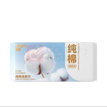 德佑 DEEYEO 洗脸巾 200mm*200mm 100抽/6包 100%全棉加大加厚棉柔巾
