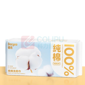 德佑 DEEYEO 洗脸巾 200mm*200mm 100抽/6包 100%全棉加大加厚棉柔巾