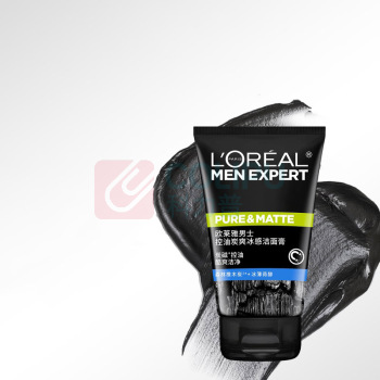 欧莱雅 L'OREAL 男士控油炭爽净亮洁面膏100ml*2支(不含赠品)