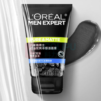 欧莱雅 L'OREAL 男士控油炭爽净亮洁面膏100ml*2支(不含赠品)