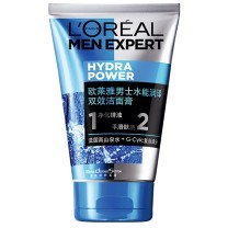 欧莱雅 L'OREAL 男士双效洁面膏 水能润泽 100ml/瓶