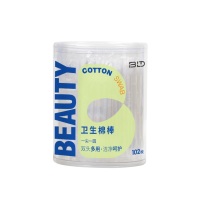 贝览得 beautyblend 一次性双头化妆棉签 卸妆棉花棒 102支/盒 独立装