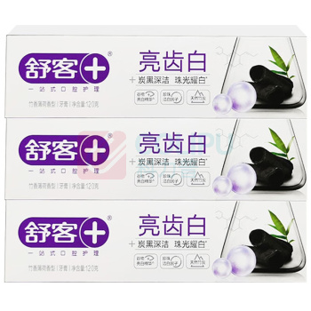 舒客 Saky 亮齿白牙膏(竹炭+天然珍珠) 210g*3 