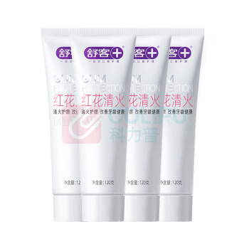舒客 Saky 红花清口火牙膏120克*4支 薄荷香型
