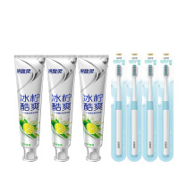 冷酸灵 冰柠酷爽双重抗敏牙膏牙刷组合 LSL-0005 牙膏130g*3 牙刷*4