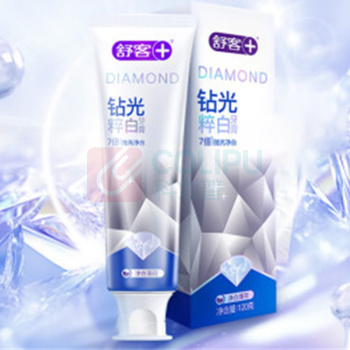 舒客 Saky 钻光粹白牙膏 净白薄荷香型 120克